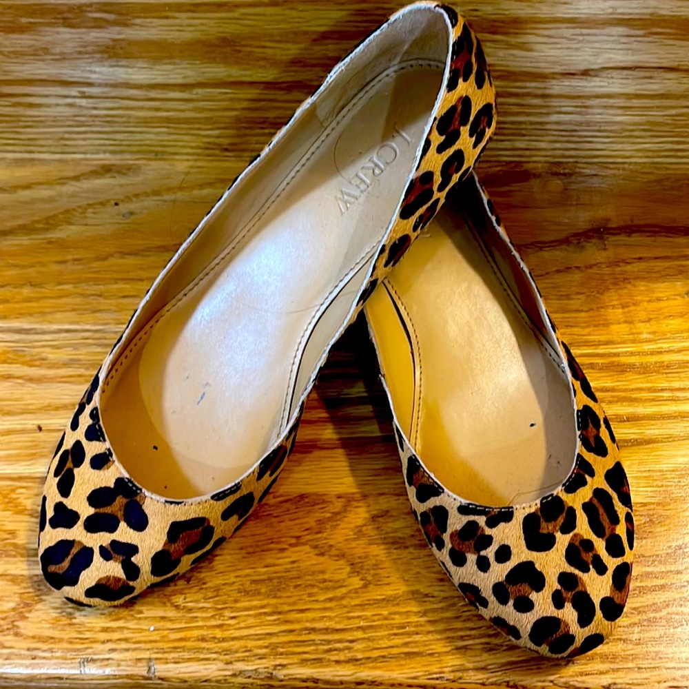 J. Crew Flats in calf’s Leopards print.